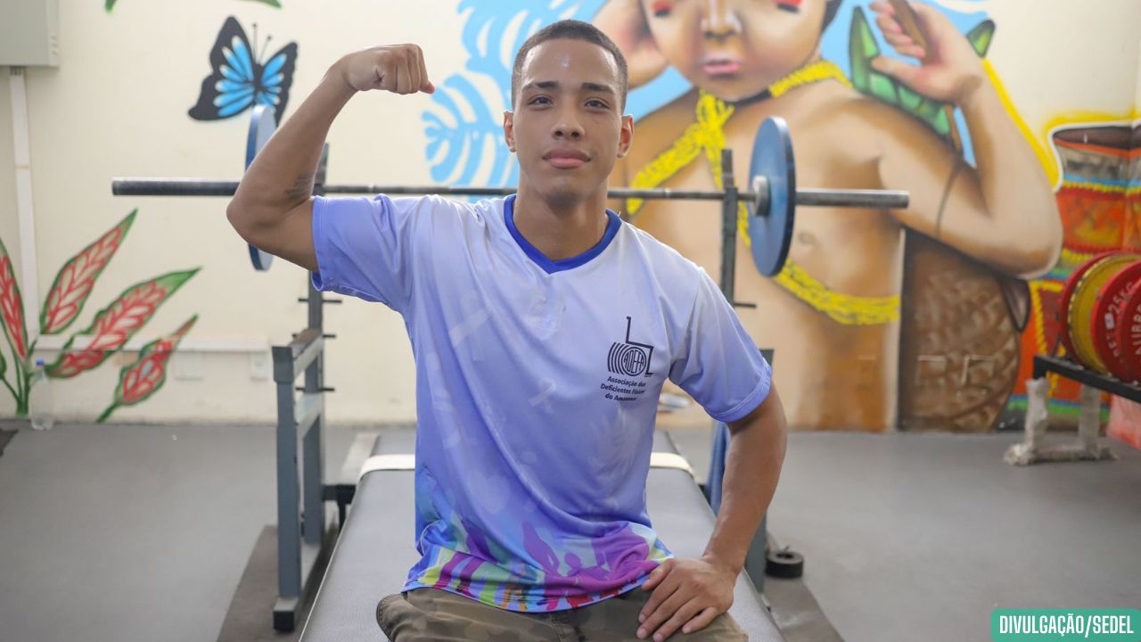 Com apoio do Governo do Estado, paratleta amazonense Lucas dos Santos embarca para a Copa do Mundo de halterofilismo