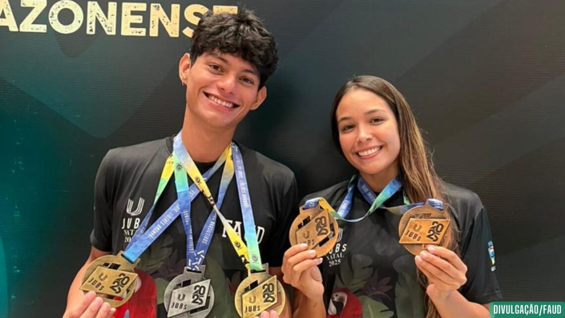 Nadadores dão show e conquistam cinco medalhas para o Amazonas nos Jogos Universitários Brasileiros 2025