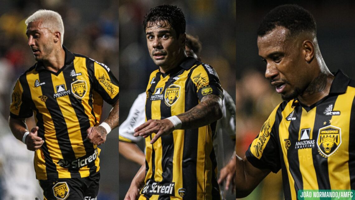 Suspensos, Kevin Ramírez, Henrique Almeida e Gabriel Domingos desfalcam o Amazonas diante do Vila Nova