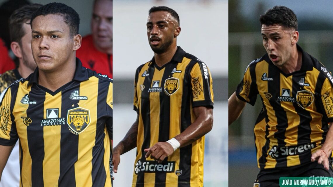 Amazonas FC perde Rafael Monteiro, Akapo e Joaquin Torres por suspensão para duelo contra o Criciúma