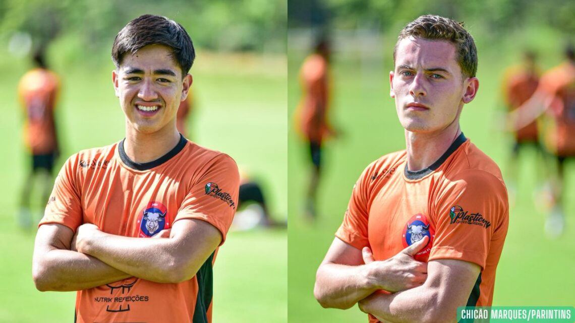 RPE Parintins meia Kenzo Morikawa e atacante Cadu Martins, ex-Guarani-SC