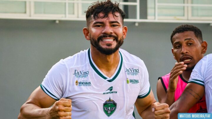 Com cinco gols, Léo Bahia, do Manaus, é o artilheiro do Barezão 2026