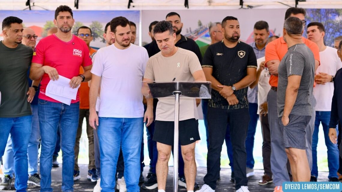 Prefeito David Almeida assina ordem de serviço para reforma do CEL Zezinho e amplia política de esporte como eixo de inclusão social em Manaus