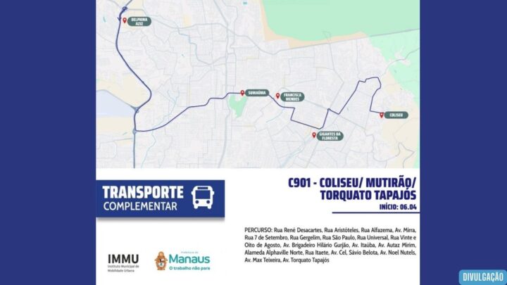 Prefeitura de Manaus informa que nova linha de ônibus passa a atender à comunidade no bairro Jorge Teixeira
