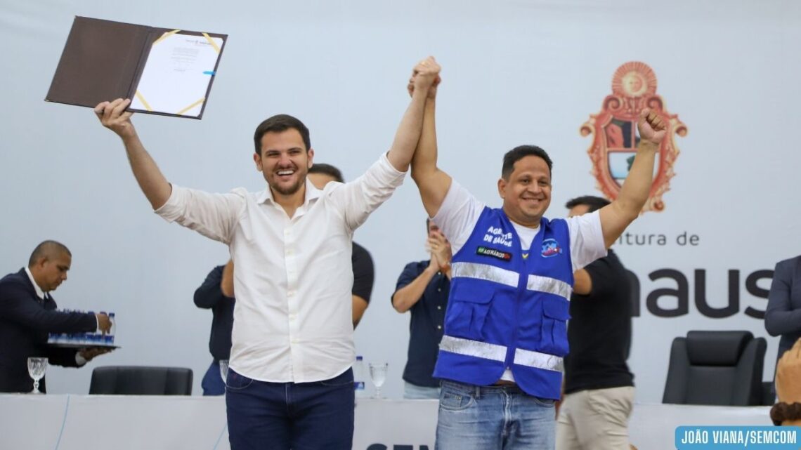 Prefeito Renato Junior sanciona lei histórica e garante indenização a mais de 1,8 mil agentes de saúde em Manaus