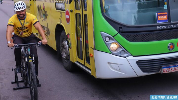 Educação e empatia marcam ação da Prefeitura de Manaus para a segurança viária de ciclistas