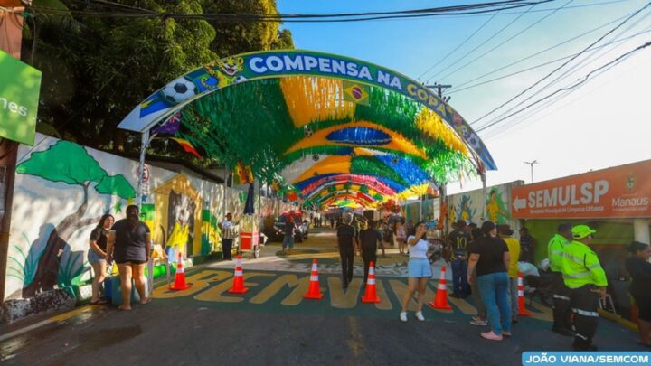 ‘Rua da Copa’ do bairro Compensa transmite estreia da Seleção Brasileira neste sábado com atrações para toda família