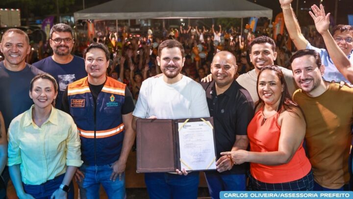 Prefeito Renato Junior assina ordem de serviço para revitalização do Campo da Torre, na zona Norte