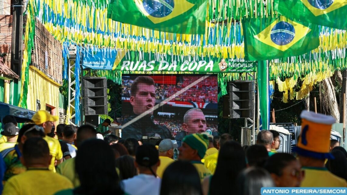 Prefeitura garante estrutura para transmissão de jogo nas ‘Ruas da Copa’ e reúne famílias em despedida brasileira do Mundial