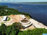 Prefeitura avança com novas frentes de obra no parque Encontro das Águas Rosa Almeida na oca, restaurante e áreas externas