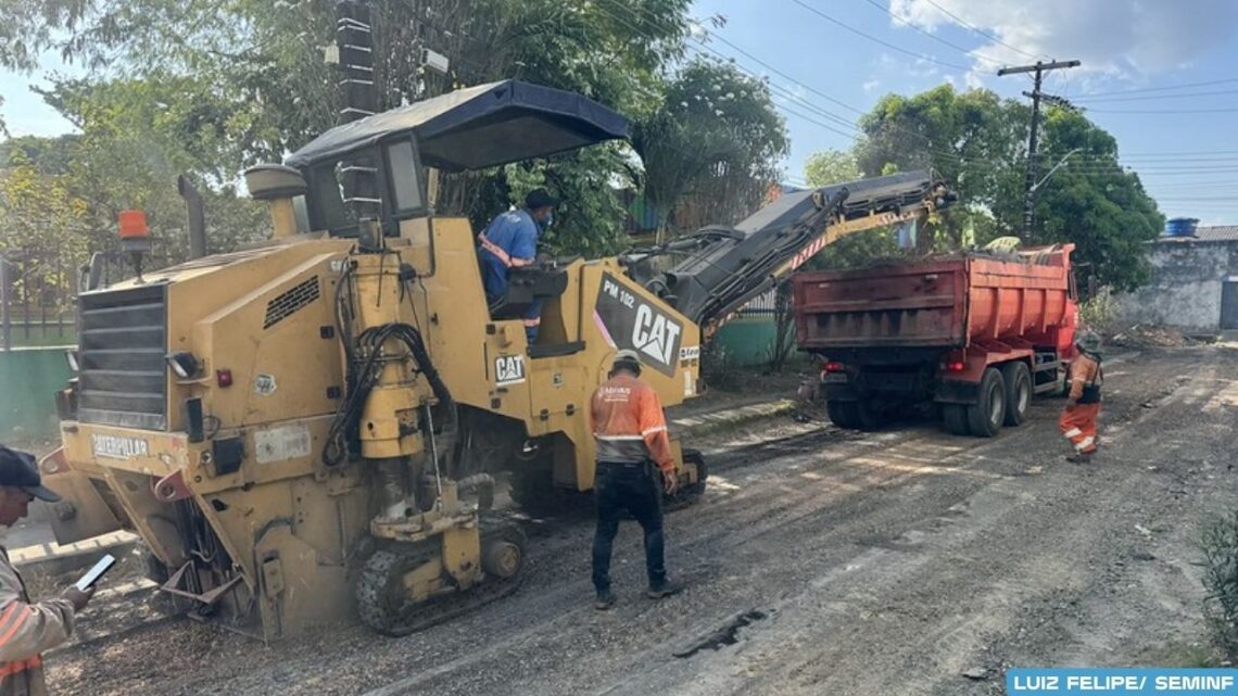 Prefeitura de Manaus avança no recapeamento de 141 ruas e leva nova frente de obras ao núcleo 1 do bairro Cidade Nova