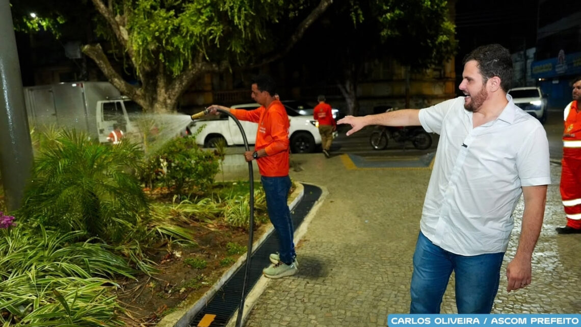 Prefeito Renato Junior amplia irrigação de árvores em Manaus durante período de calor extremo