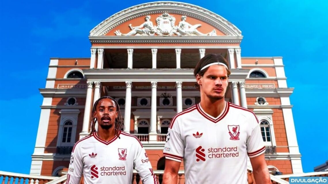 Teatro Amazonas estrela arte oficial do Liverpool para jogo da Champions League