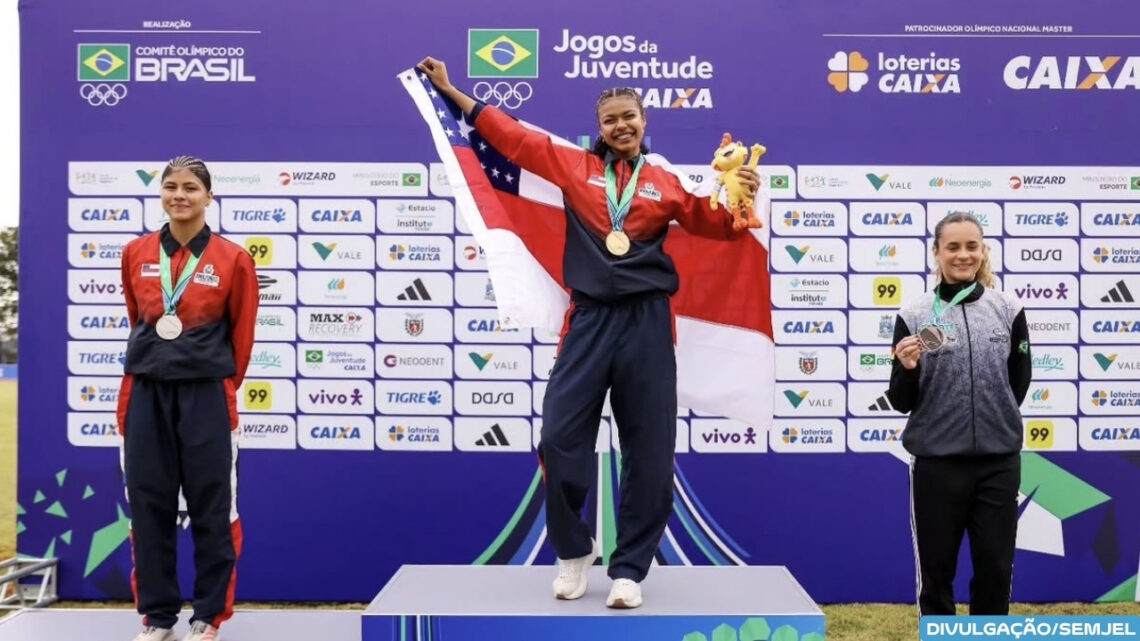 Salto em altura: com apoio da Prefeitura de Manaus, atleta Sarah Letícia conquista ouro nos Jogos da Juventude 2026